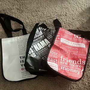 set of 3 lululemon bags